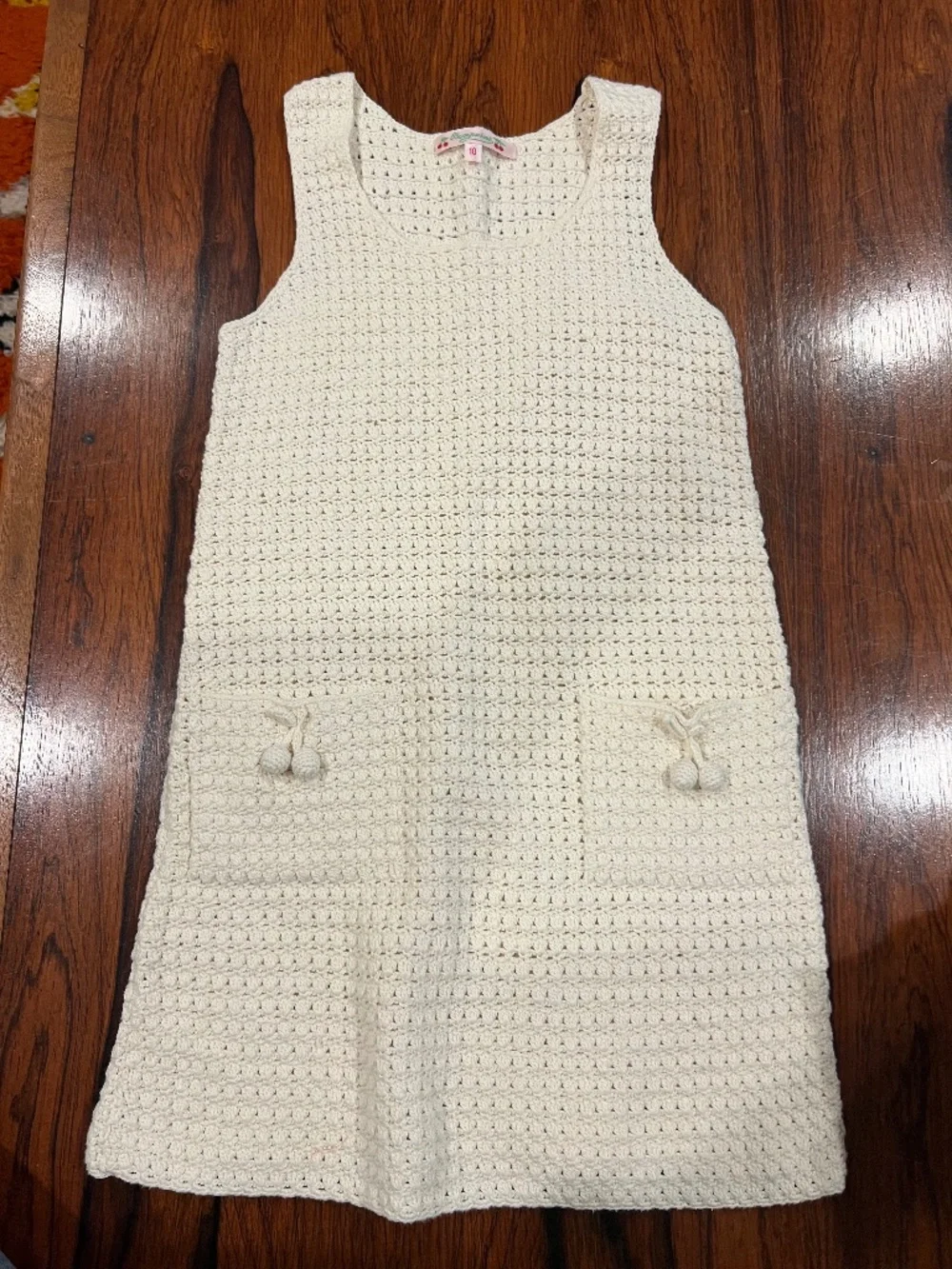 Bonpoint Girls Crocheted Dress Size 10